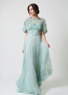 Robe à manches courtes menthe