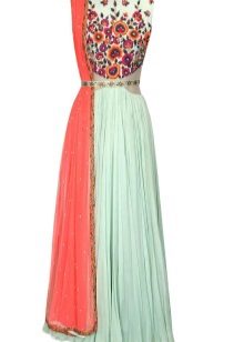 Robe turquoise à l'orange
