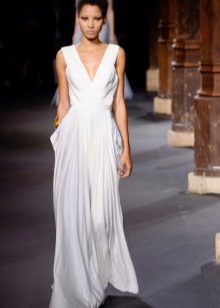 Robe de mariée grecque à décolleté profond