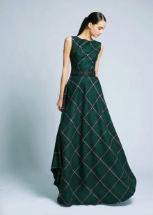Robe en tricot à carreaux