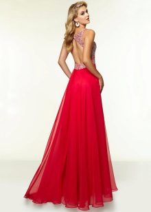Robe en mousseline avec dos ouvert