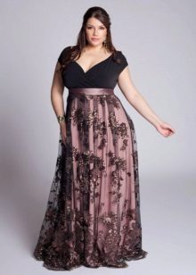 Longue robe-a-line pour une fille complète