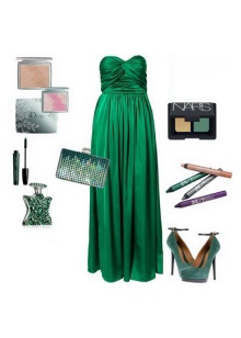Robe longue au sol et accessoires