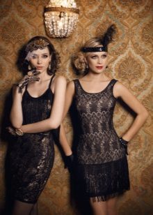 Robes noires dans le style de Gatsby