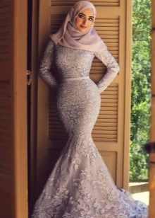 Soirée longue robe année brillante de style oriental