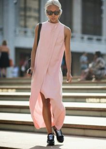 Robe rose sans manche casual