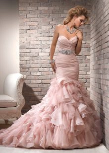 Robe rose sirène
