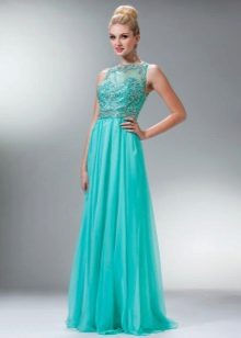 Robe de bal avec un haut en guipure