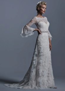 Robe de mariée A-Silhouette en dentelle