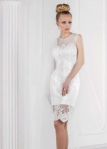 Robe de mariée courte en dentelle