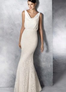 Robe de mariée avec jupe en dentelle