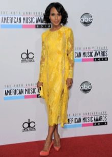 Robe midi jaune