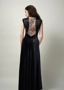 Robe avec dos en dentelle silhouette a
