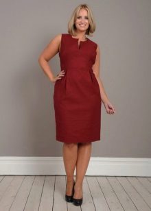 Robe fourreau en lin pour femmes obèses
