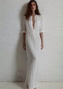 Robe longue en lin
