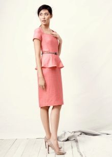 Robe de bureau en lin avec basky
