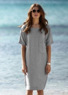 Robe en lin coupe droite