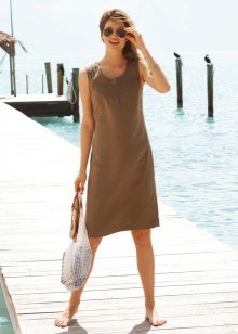 Robe en lin silhouette en forme de A