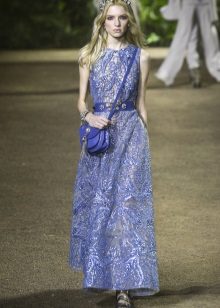 Elie Saab 2016 tavasz-nyár kék ruha
