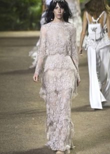 Elie Saab 2016 tavasz-nyár Fringed réteges ruha