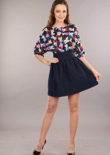 Robe d'été combinée en jersey et polyester