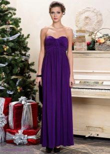 Robe Longue Empire Pourpre