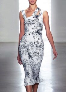 Robe midi asymétrique en viscose