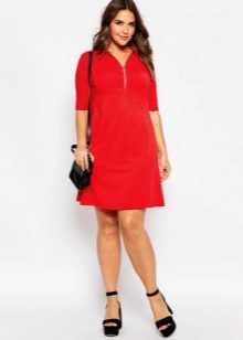 Robe de polo avec fermeture à glissière pour le plein