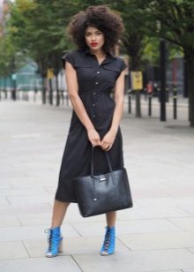 Robe chemise ajustée avec élastique