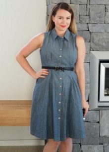 Robe chemise grise maison