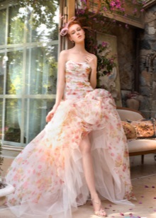 Robe moelleuse avec un train avec imprimé floral