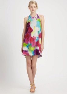 Robe d'été A-ligne multicolore