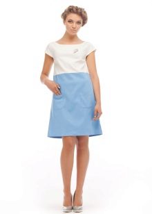 Robe trapèze à manches courtes