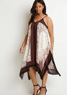 Robe trapèze style robe d'été pour le plein