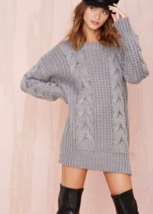 Robe tunique en laine