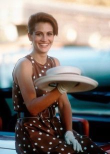 Robe marron à pois blancs du film Pretty Woman - Julia Roberts