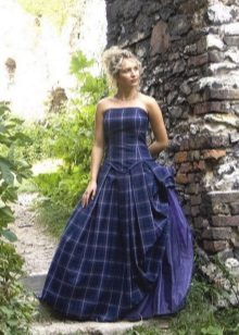 Robe à carreaux bleu