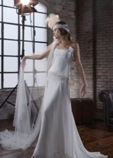 Robe longue au sol avec taille basse