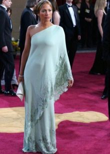 Robe longue de style grec pour le type de figure Poire