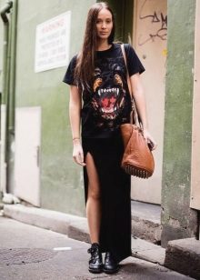 Robe longue à motif tridimensionnel