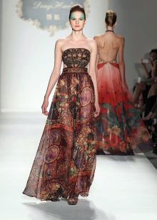 Robe baroque en mousseline