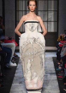 Robe bouffante baroque avec imprimé