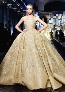 robe de mariée dorée