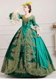 Robe verte baroque