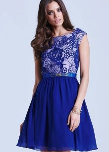 Robe évasée bleue