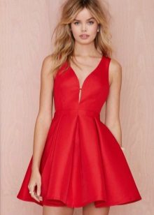 Robe évasée rouge