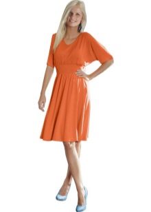 Robe à manches chauve-souris orange