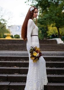 Robe de mariée tricotée par Anna Radaeva