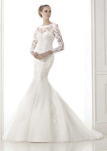 Robe de mariée sirène avec manches