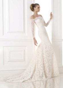 Robe de mariée poisson à manches